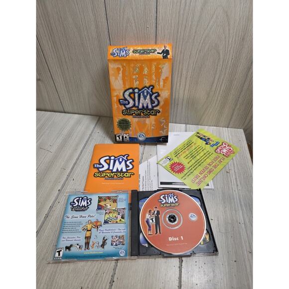 Vtg 2003 The SIMS Superstar Expansion Pack PC CD Rom Game Complete In Box - Picture 3 of 13